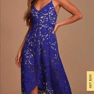 Blue lace dress